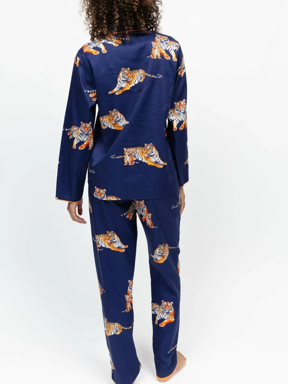 Cyberjammies Blue Tiger Print Long Sleeve Pyjamas Set Best