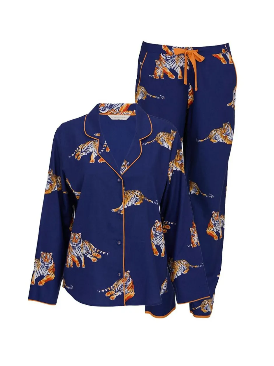 Cyberjammies Blue Tiger Print Long Sleeve Pyjamas Set Best