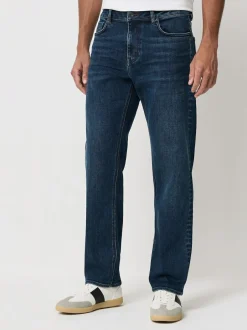 Next Dark Blue - ThermoGen Straight Fit Motionflex Jeans Hot