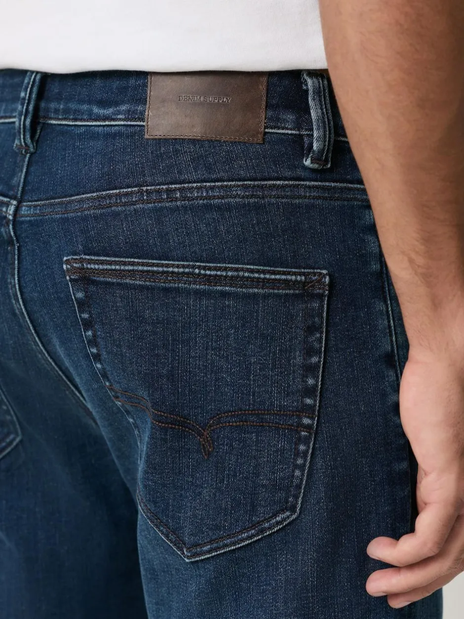 Next Dark Blue - ThermoGen Straight Fit Motionflex Jeans Hot