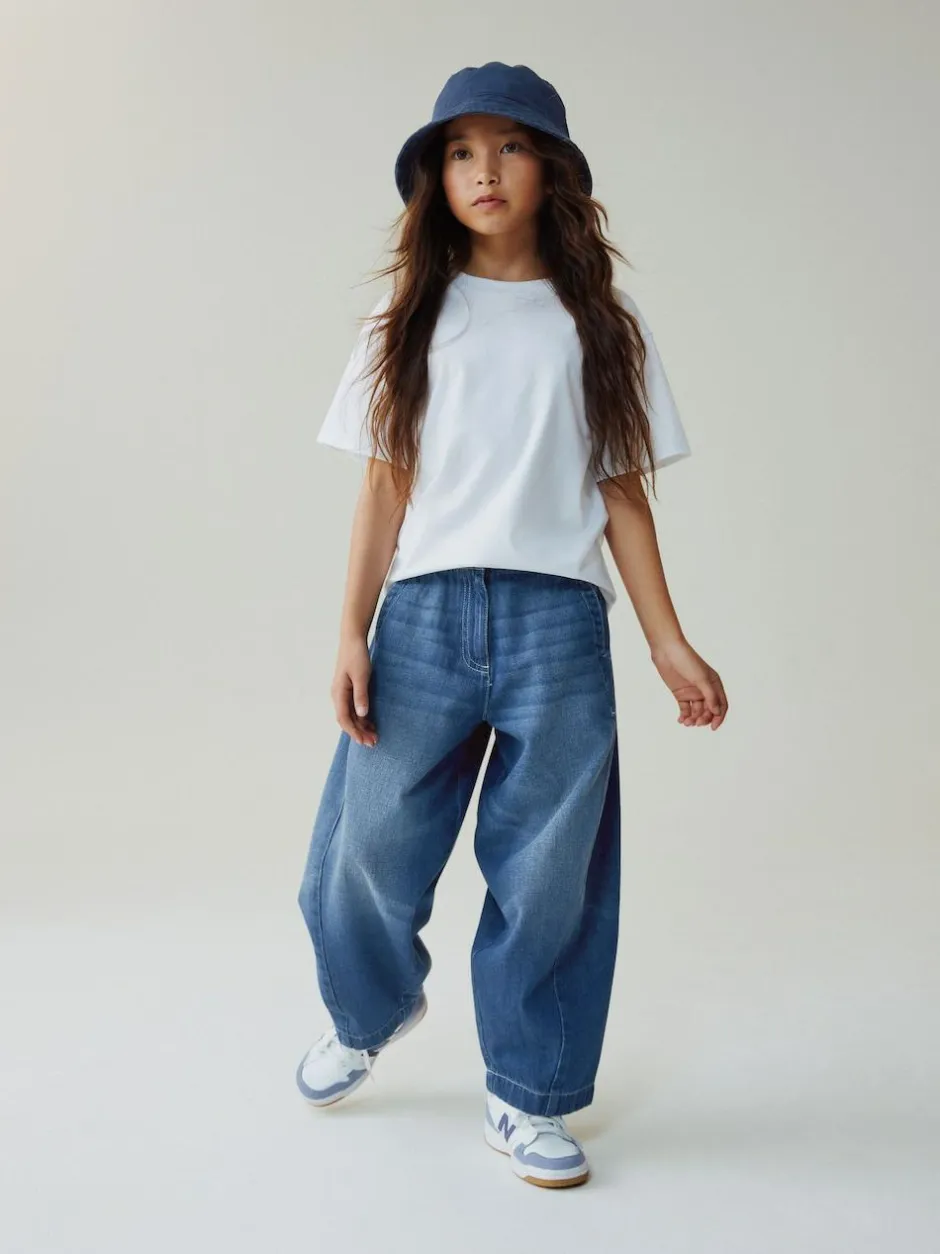 Next Dark Blue Barrel Jeans (3-16yrs) Hot