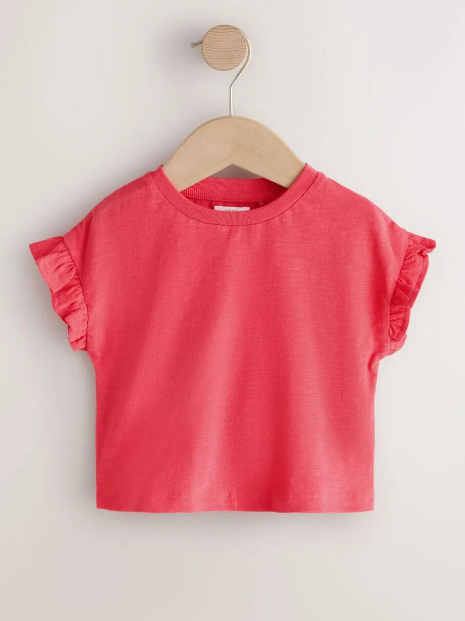 Next Dark Blue Cherry Printed Denim Playsuit and T-Shirt (3mths-7yrs) Hot