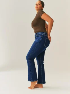 Next Dark Blue Hourglass Stretch Bootcut Denim Jeans New