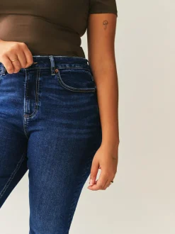 Next Dark Blue Hourglass Stretch Bootcut Denim Jeans New
