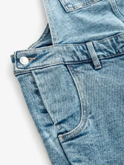 Next Dark Blue Maternity Denim Dungaree New