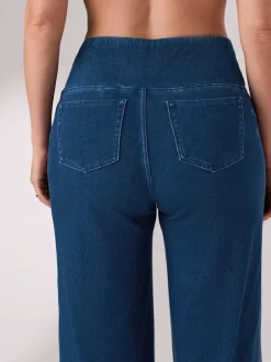 Next Dark Blue Maternity Wide Leg Denim Leggings Best