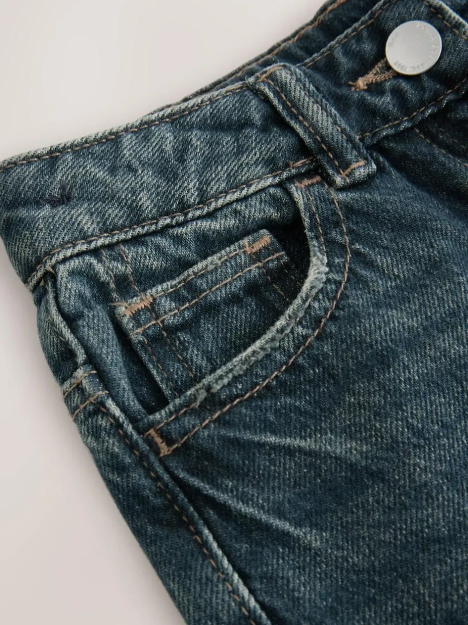 Next Dark Blue Turn Up Wide Leg Jeans (3-16yrs) Online
