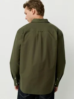 Next Dark Green Regular Fit Long Sleeve Oxford Shirt Best