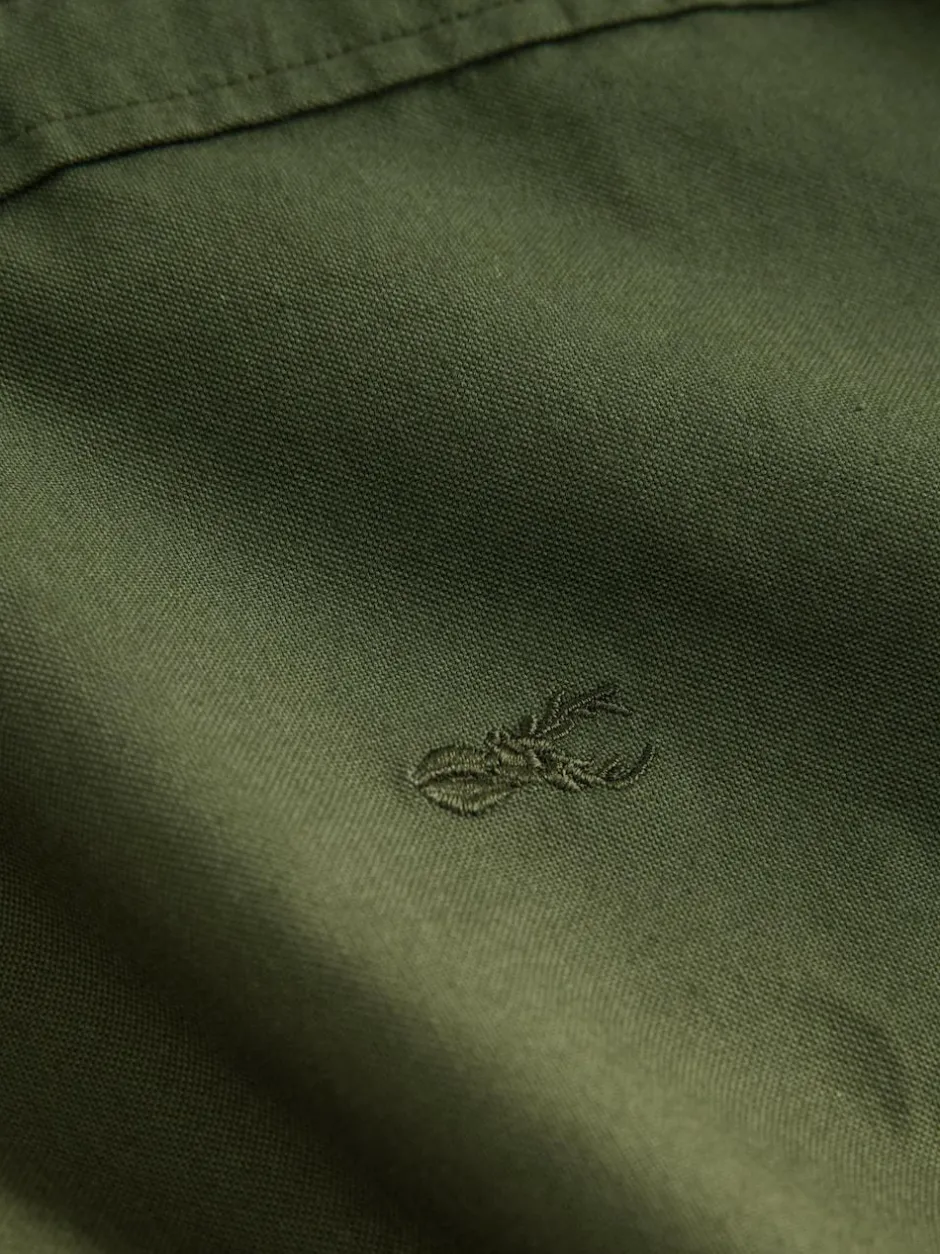 Next Dark Green Slim Fit Long Sleeve Oxford Shirt New