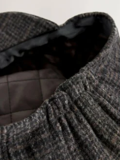 Next Baker Boy Hat Dark Grey Check Hot
