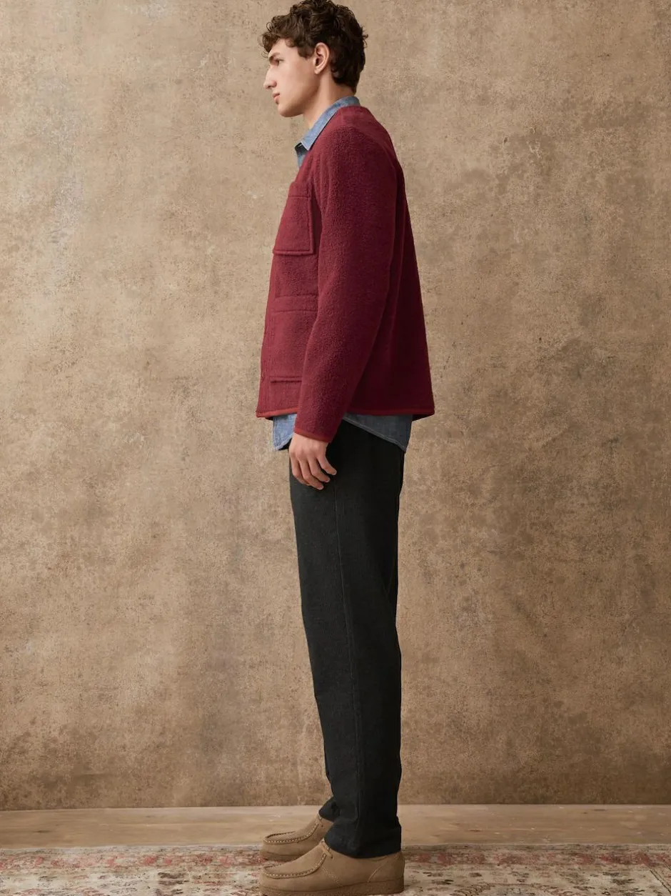 Next Regular Tapered Fit Heritage Cotton Rich Trousers Dark Grey Clearance