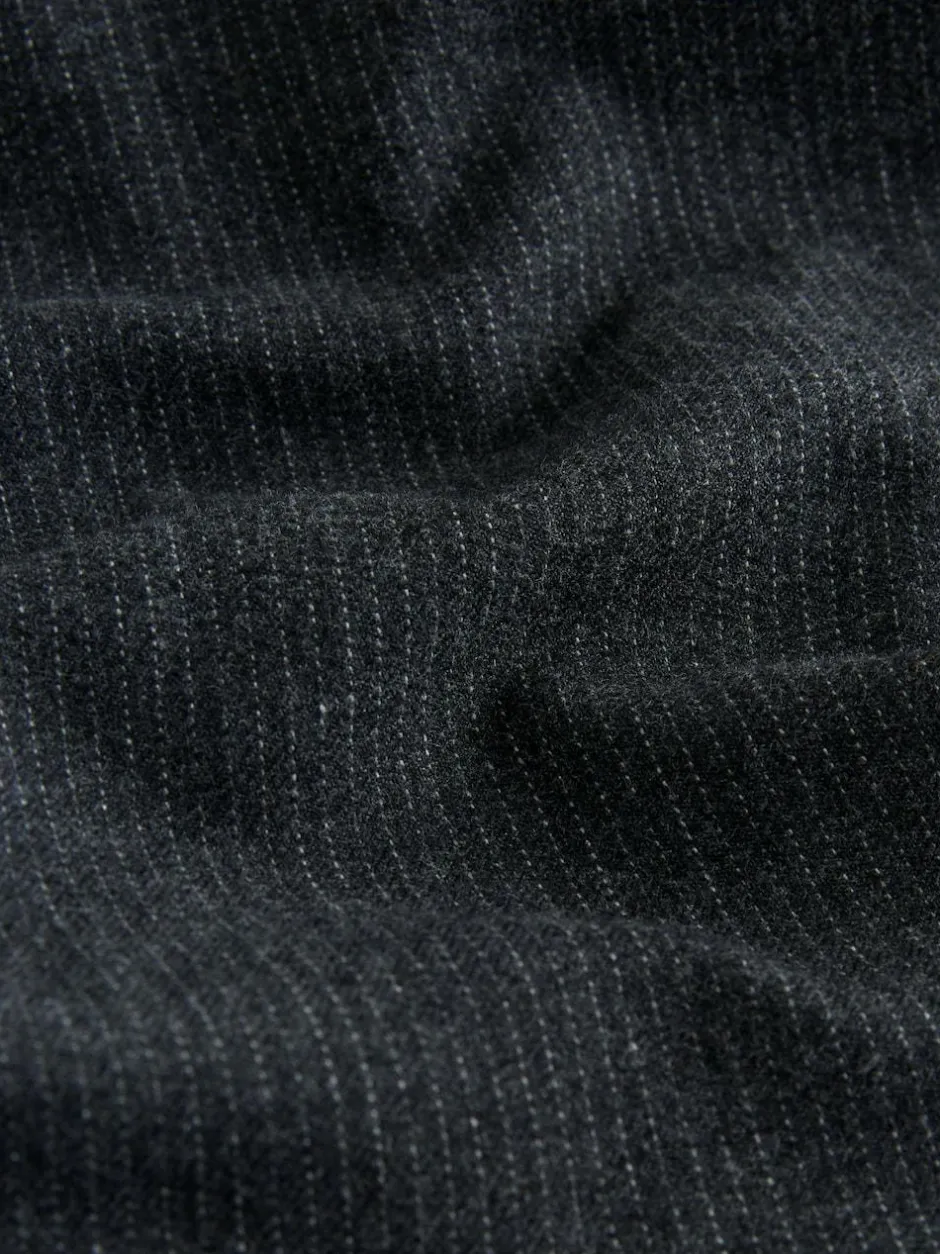 Next Regular Tapered Fit Heritage Cotton Rich Trousers Dark Grey Clearance