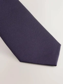 Next Dark Purple Slim Textured Tie New