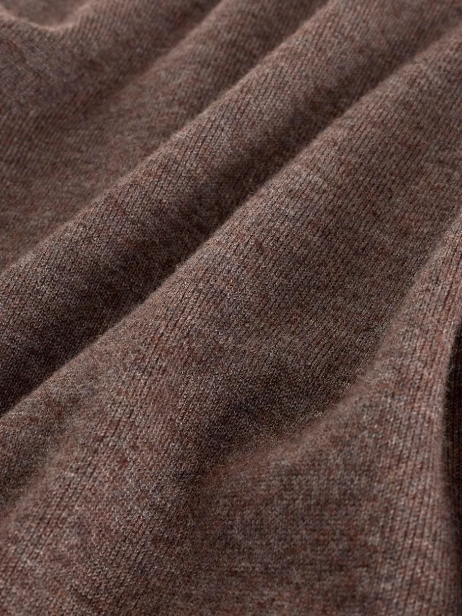 Next EDIT Knitted Long Sleeve Roll Neck Polo Shirt Dark Stone Sale