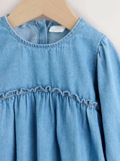 Next Denim Blue Baby Bloomer Rompers Set 2 Piece with Tights (0mths-3yrs) Best