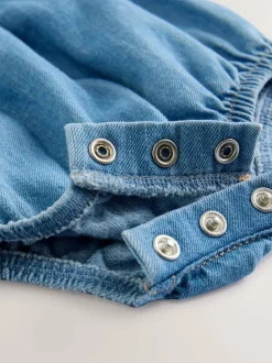 Next Denim Blue Baby Bloomer Rompers Set 2 Piece with Tights (0mths-3yrs) Best