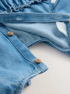 Next Denim Blue Baby Bloomer Rompers Set 2 Piece with Tights (0mths-3yrs) Best