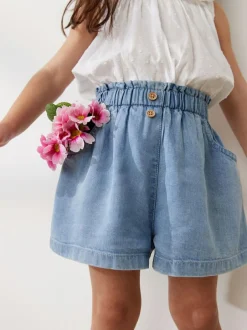 Next Button Shorts (3mths-7yrs) Denim New