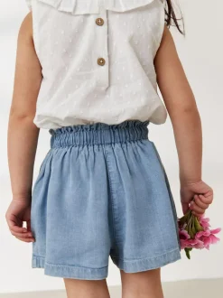 Next Button Shorts (3mths-7yrs) Denim New