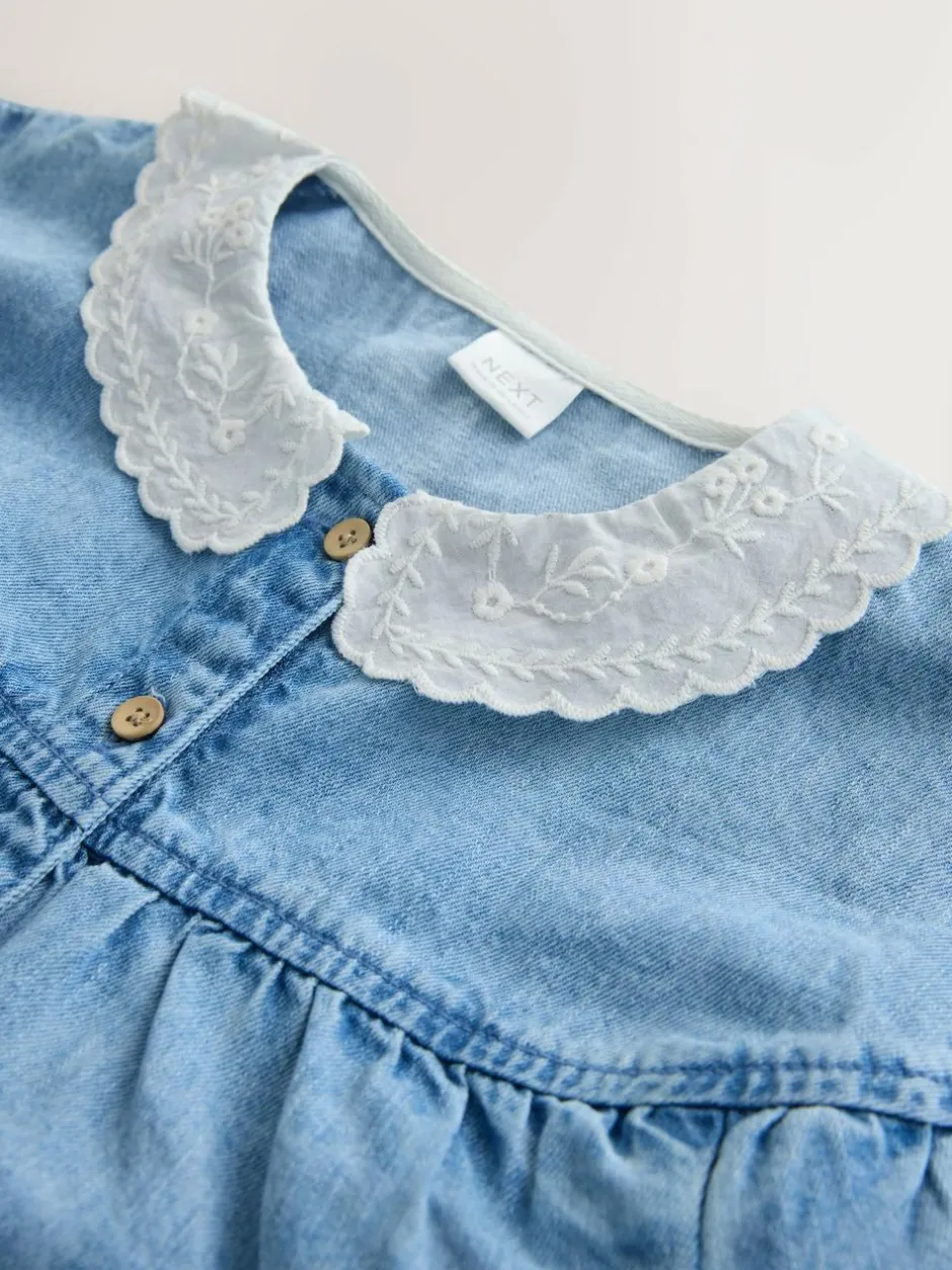 Next Denim Character Shirt Dress And Leggings Set (3mths-8yrs) Outlet