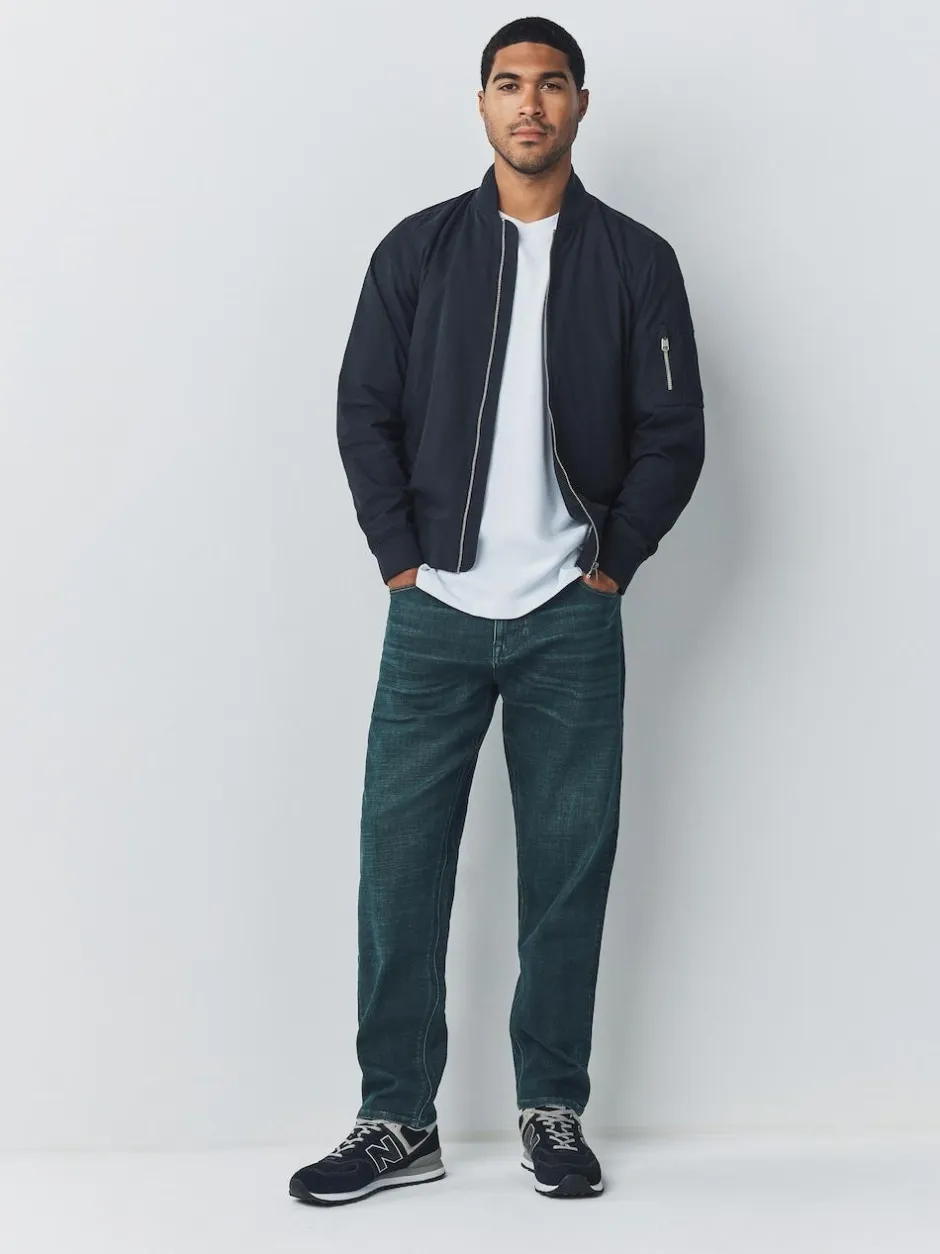 Next Denim Dark Blue Regular Tapered Fit Motionflex Jeans Online