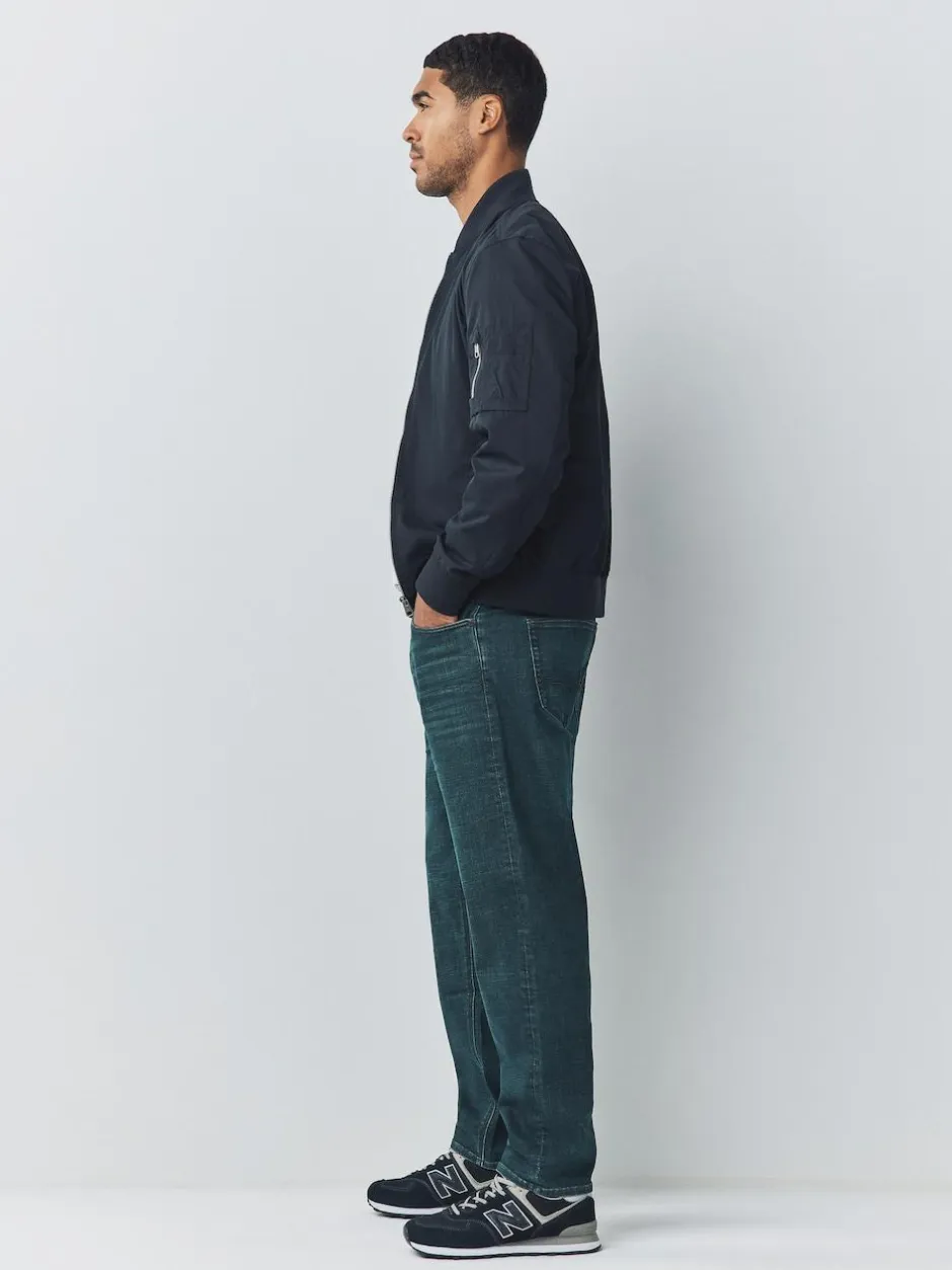 Next Denim Dark Blue Regular Tapered Fit Motionflex Jeans Online