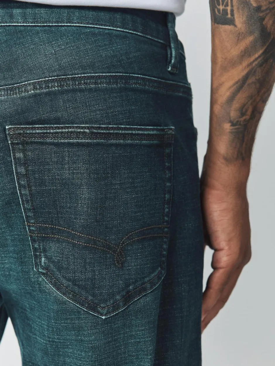Next Denim Dark Blue Regular Tapered Fit Motionflex Jeans Online