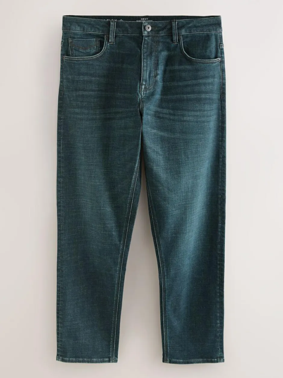 Next Denim Dark Blue Regular Tapered Fit Motionflex Jeans Online