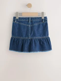 Next Cotton Skirt (3-16yrs) Denim Dark Wash Hot