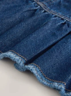 Next Cotton Skirt (3-16yrs) Denim Dark Wash Hot