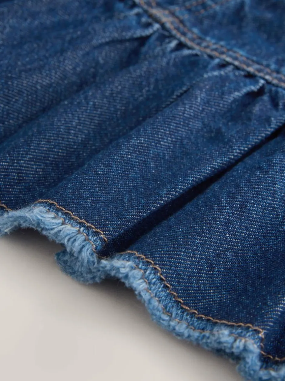 Next Cotton Skirt (3-16yrs) Denim Dark Wash Hot