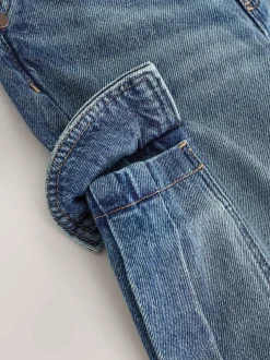 Next Denim Tint Superwide Denim Cargo Jeans (3-16yrs) New