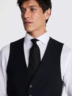 DKNY Slim Performance Suit Waistcoat Black Online