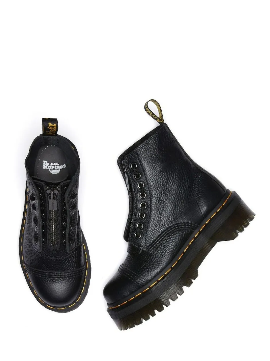 Dr. Martens Black Sinclair Milled Nappa Leather Boots Outlet