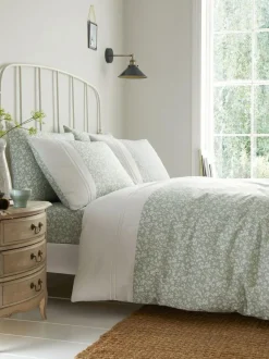 Dreams & Drapes Green Tess Easy Care Duvet Cover Set