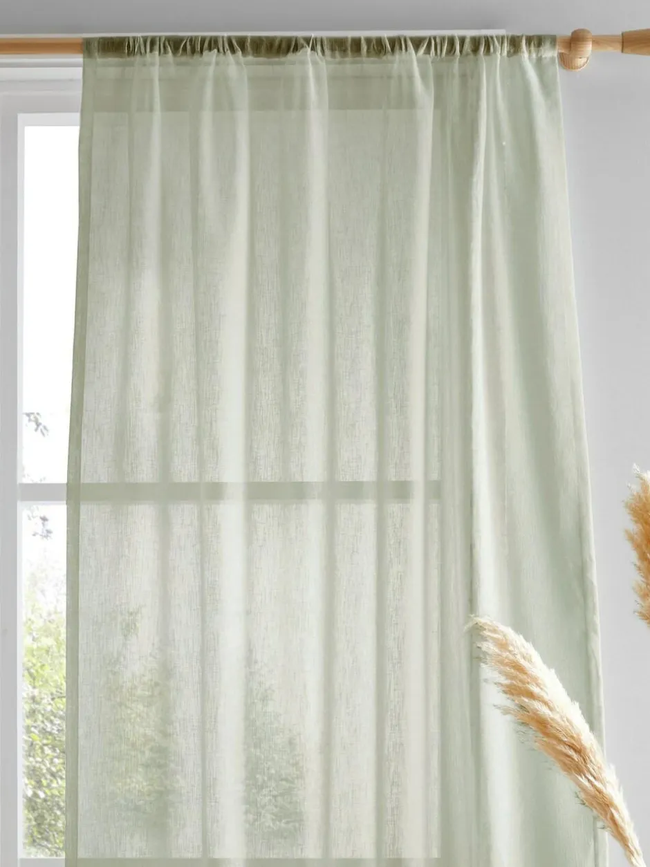 Drift Home Kayla Slot Top Voile Panel Green Sale