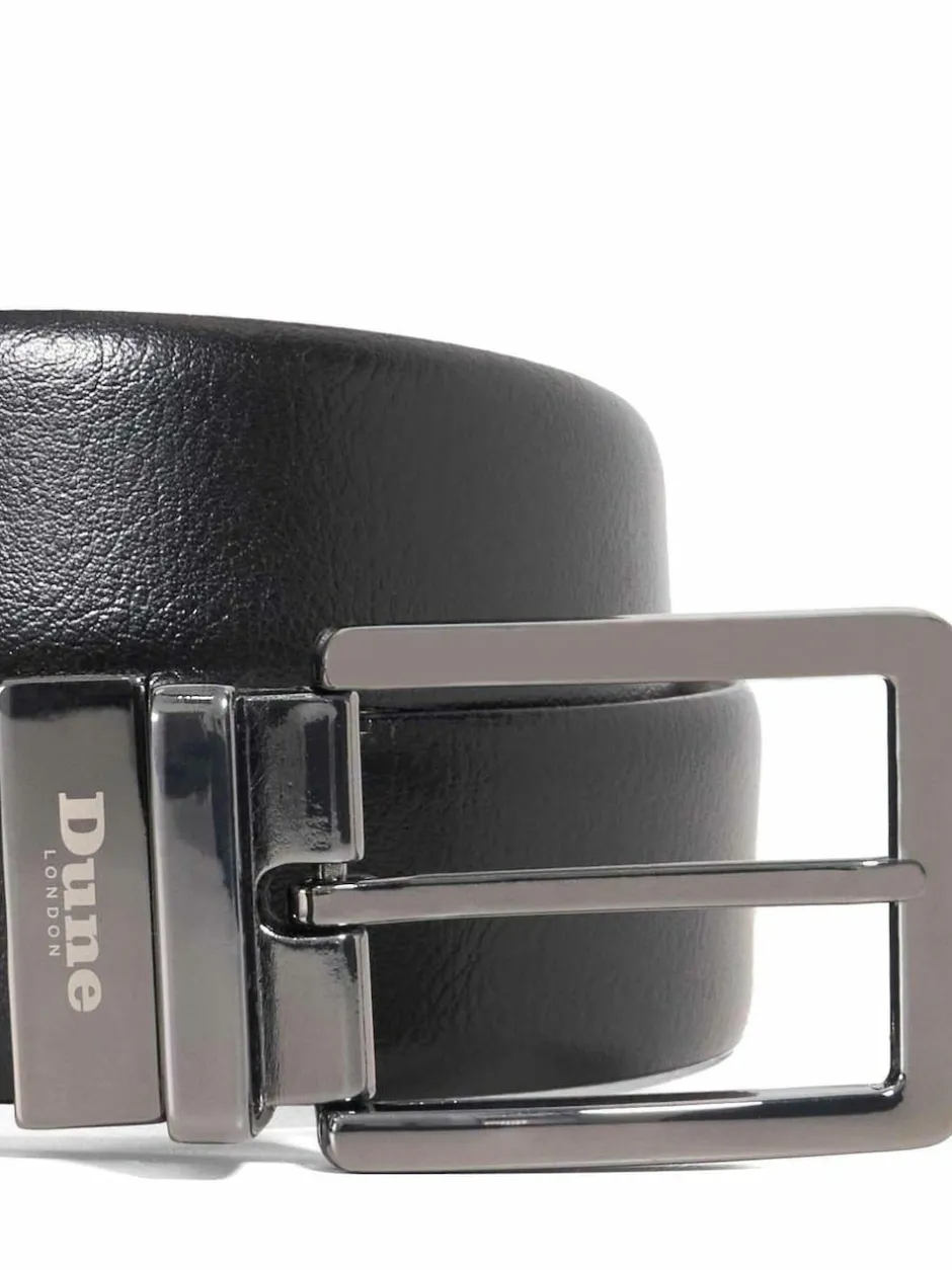 Dune London Opra Reversible Leather Belt Black Hot