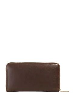 Dune London Kelbey Zip Around Long Purse Brown Chrome Discount