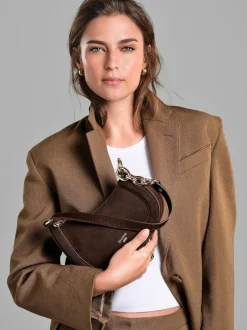 Dune London Brown Direction Small Smart Scoop Shoulder Bag Outlet