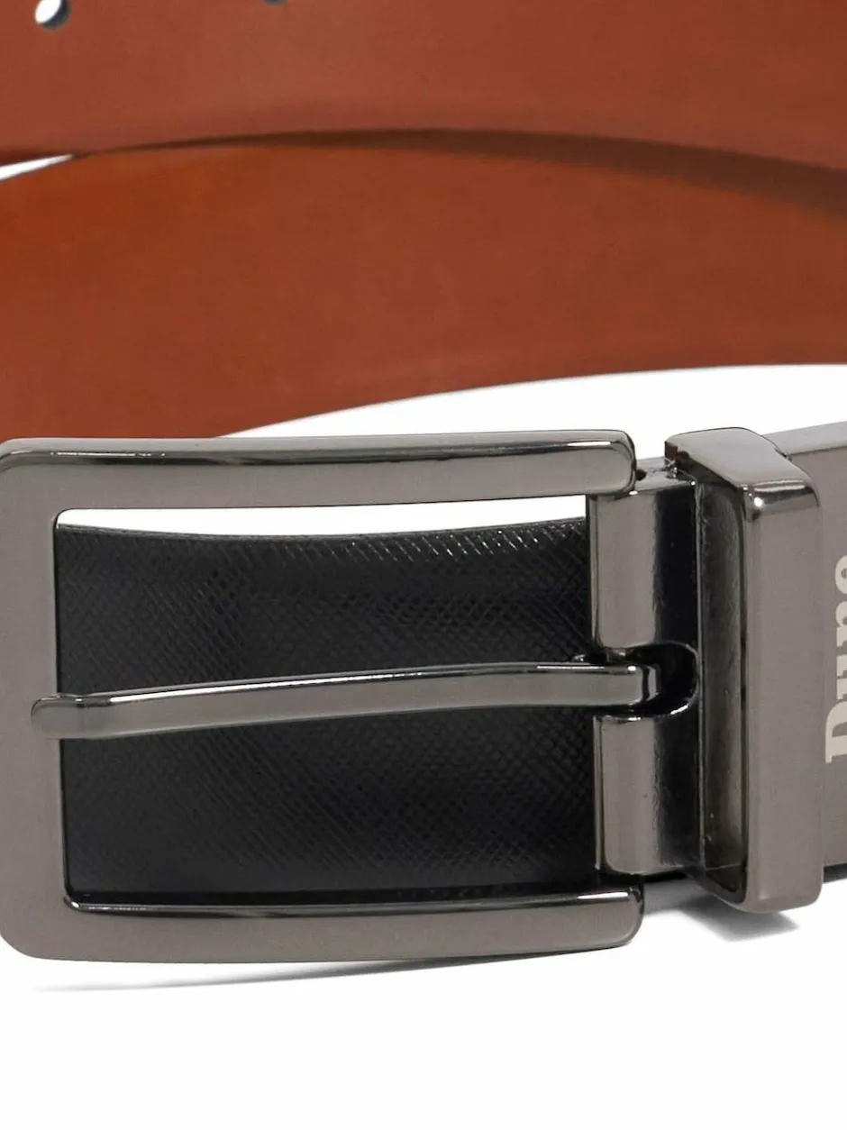 Dune London Opra Reversible Leather Belt Brown New