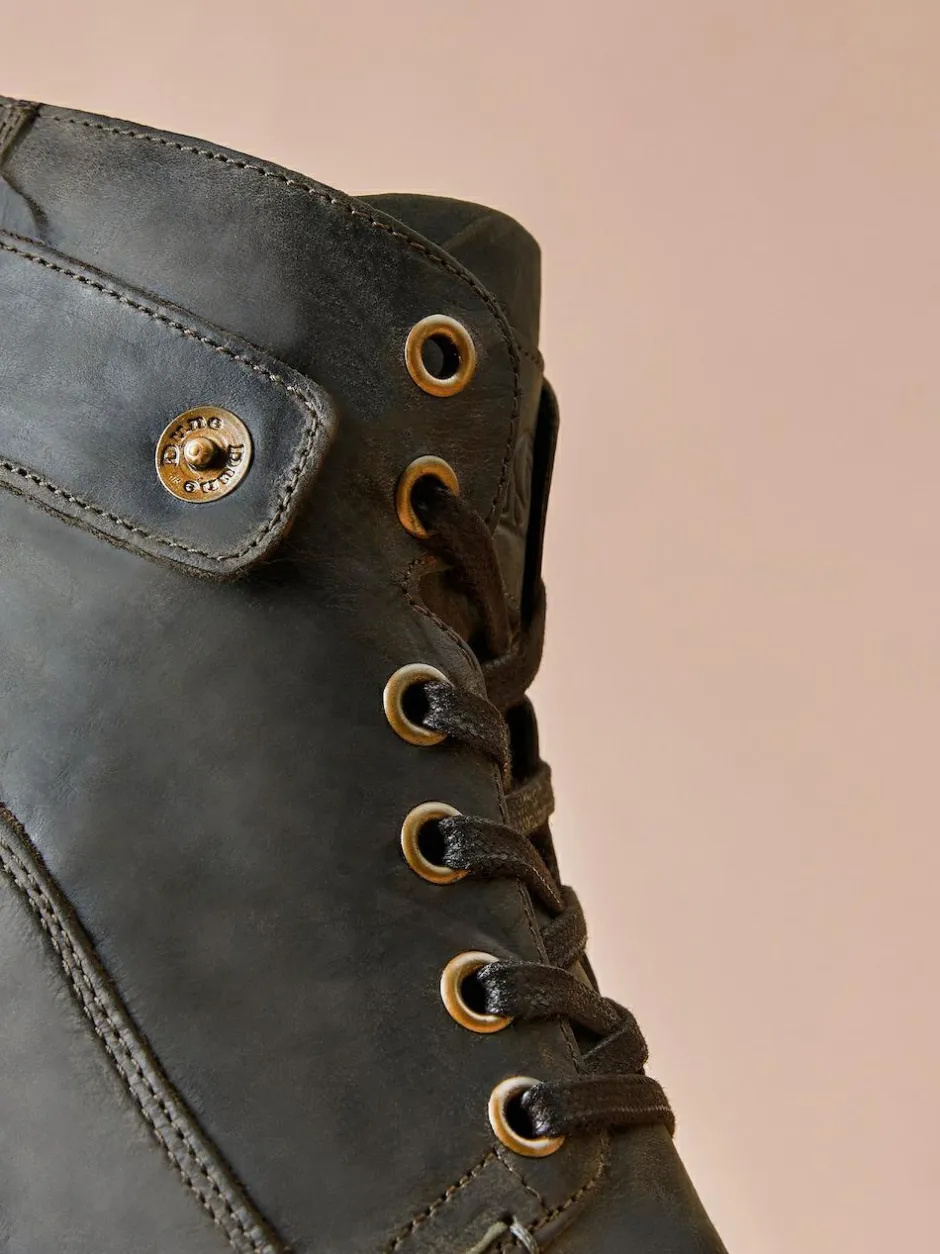 Dune London Standard Fit Heavy Duty Leather Simon Ankle Boots Light Brown Clearance