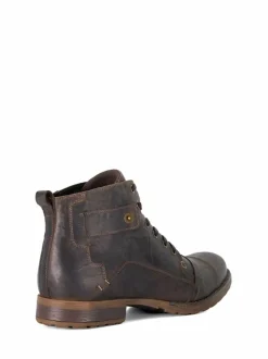 Dune London Standard Fit Heavy Duty Leather Simon Ankle Boots Light Brown Clearance