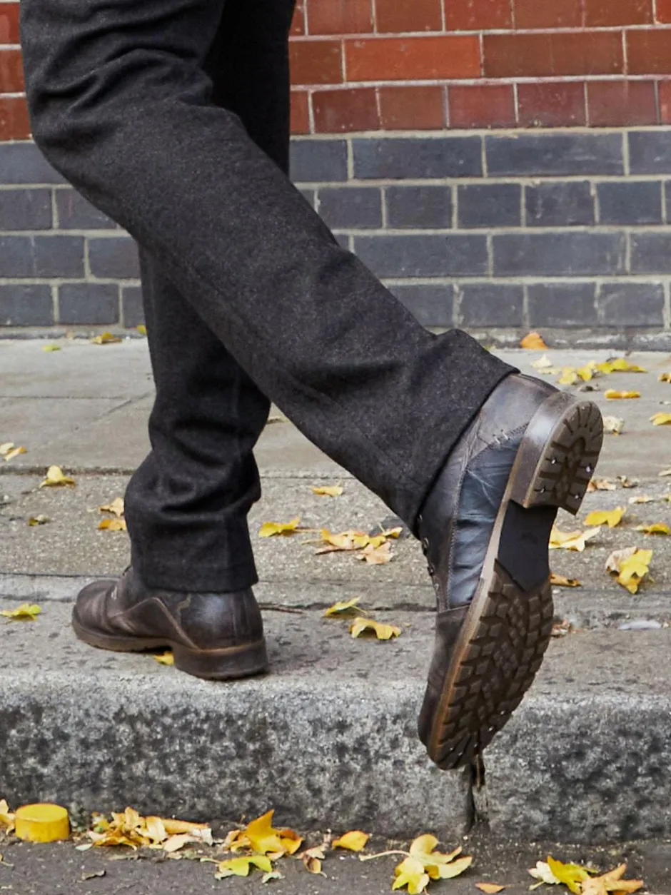 Dune London Standard Fit Heavy Duty Leather Simon Ankle Boots Light Brown Clearance
