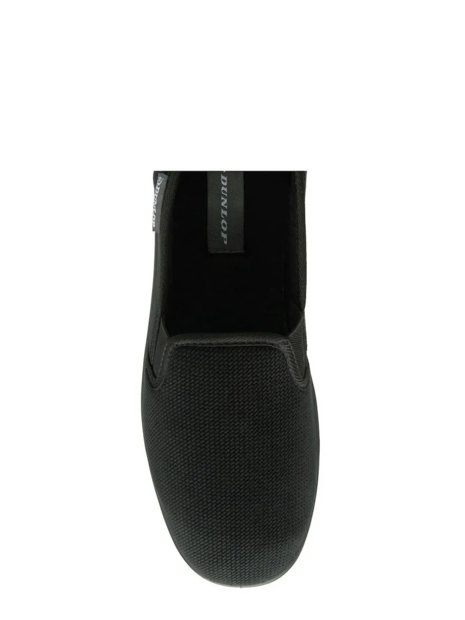 Dunlop Mens Twin Gusset Full Slippers Black Sale