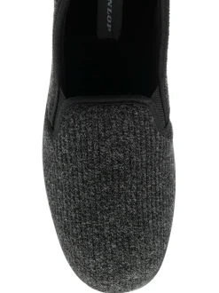 Dunlop Mens Twin Gusset Slippers Black New