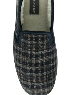 Dunlop Blue Twin Gusset Full Slippers Outlet