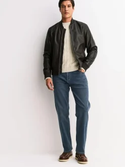Next Dusky Blue Regular Tapered Fit Motionflex Jeans New