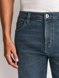 Next Dusky Blue Regular Tapered Fit Motionflex Jeans New