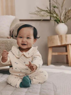 Next Ecru Baby Quilted Sweatshirt and Trousers Set 2 Piece (0mths-2yrs) Hot