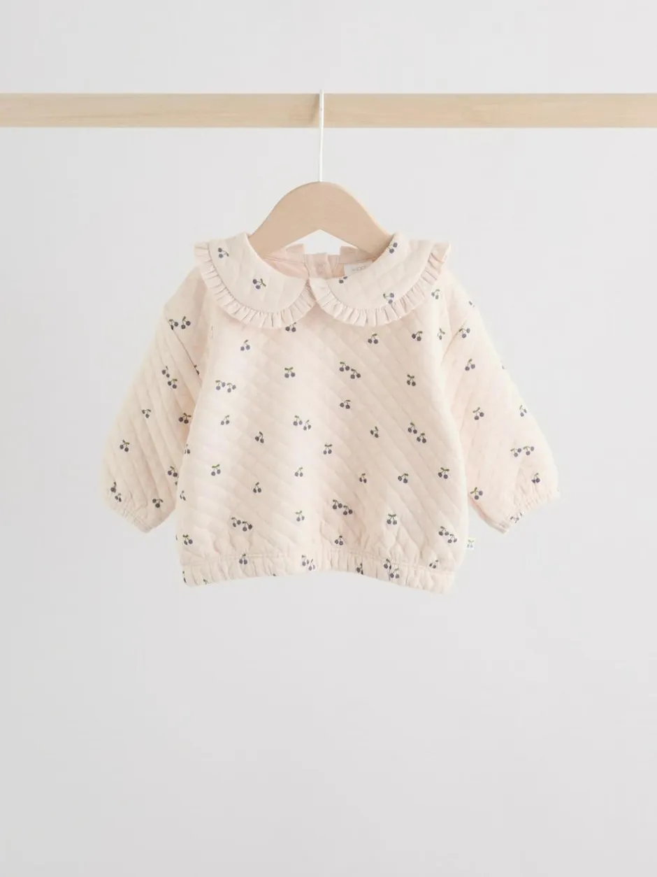 Next Ecru Baby Quilted Sweatshirt and Trousers Set 2 Piece (0mths-2yrs) Hot